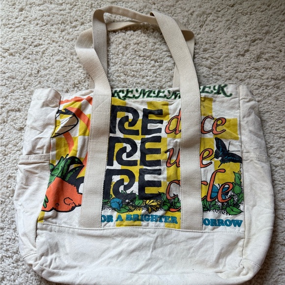 Vans Cream and Multicolor Tote Bag - Picture 1 of 2